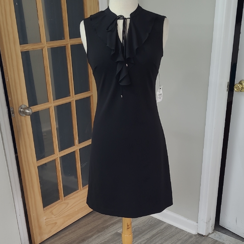 Tommy Hilfiger Black Ruffle Mini Dress